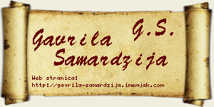 Gavrila Samardžija vizit kartica